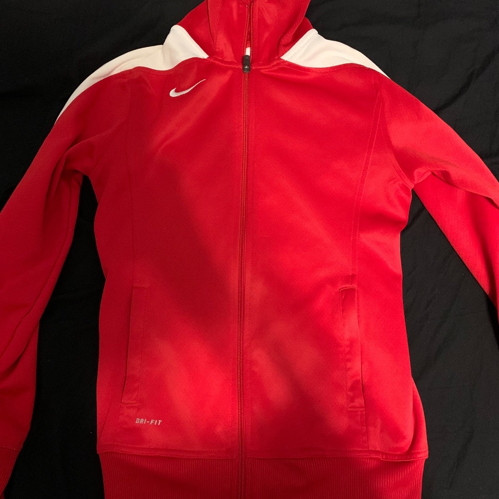 Red Nike Zip Up Jacket (S)